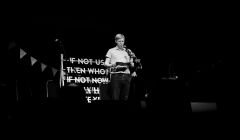 Bruce Eunson giving a reading at Yestival. Photo: Ria Moncrieff