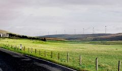 A view of the proposed Viking Energy wind farm from the Kergord valley - Image: Viking Energy.