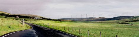 A view of the proposed Viking Energy wind farm from the Kergord valley - Image: Viking Energy.