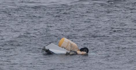 Some of the helicopter wreckage following the crash in August last year - Photo: Garry Sandison