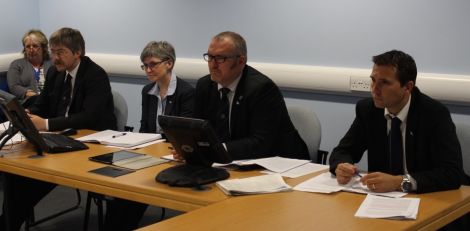 Shetland Islands Council was represented by leader Gary Robinson, with policy manager Peter Peterson (right), chief legal officer Jan Riise and corporate director Christine Ferguson. Senior communications officer Carol Anderson is on the far left.