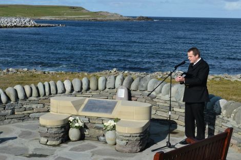 The service was conducted by Fishermen's Mission superintendent Aubrey Jamieson. Photo: Malcolm Younger