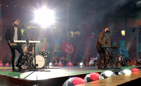 Prides performing at the Commonwealth Games closing ceremony