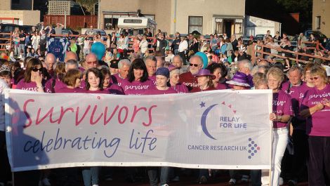 Some of the thousands who took part in the 2014 Relay for Life at Clickimin in May. Photo Hans J Marter