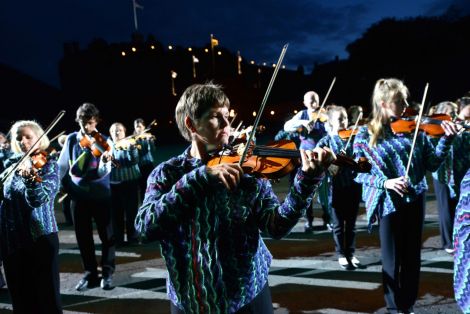 A rotating cast of around 100 fiddlers took part in this year's Tattoo, with 40 performing each night.