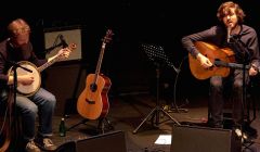 Eamonn Coyne (left) and Kris Drever at the launch of their new EP. Photo Chris Brown