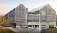 An impression of how the new school's east elevation will look.