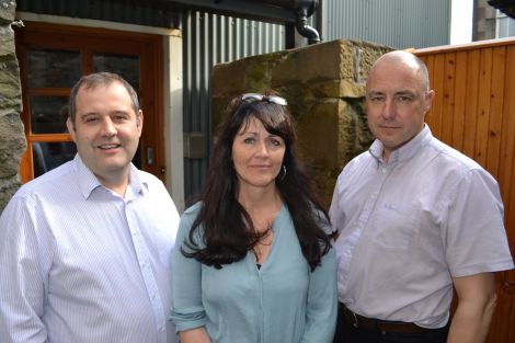 The Good Morning Shetland trio (from left to right) John Johnston, Jane Moncrieff and Mike Grundon