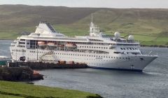 Accommodation ship MV Gemini will become the largest vessel in Scalloway Harbour following last year's dredging.