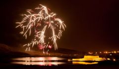 Thousands came out on 3 November 2012 to enjoy the last Lerwick fireworks display - Photo: Austin Taylor