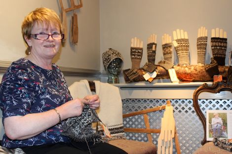 Belle Gregson: ' The organic wool has a lovely soft finish' - Photos: Hans J Marter/Shetland News