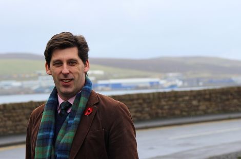 Scotland's new Tory MEP Ian Duncan in Shetland on Tuesday. Photo Shetnews