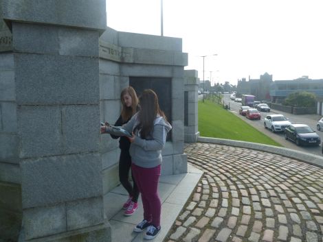 Checking out the Hillhead war memorial