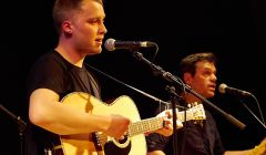 Edinburgh singer Adam Holmes was a hit at this year's folk festival.