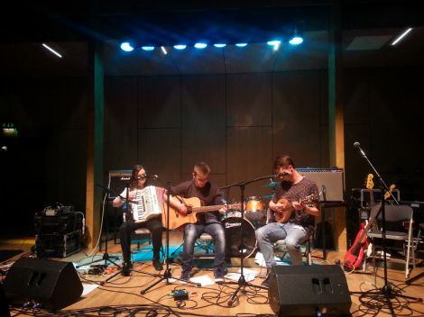 (From left) Loris McDonald, Lee Irvine, Shaun Alderman performed an assured set of traditional tunes, some learned during this year's Edinburgh tattoo.