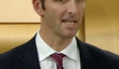 Orkney MSP Liam McArthur delivering Tavish Scott's speech in the Scottish Parliament on Tuesday - Photo: Holyrood TV