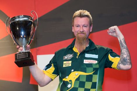 Simon Whitlock, winner of the 2013 Shetland Darts Masters tournament. Photo: Kevin Jones