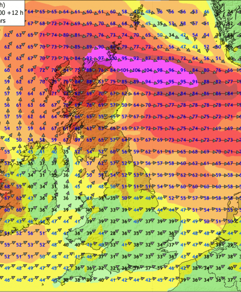 Orkney was hit by hurricane force winds, Shetland escaped - Image: SSE