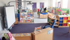 The former Scalloway junior high school's art room has been converted into a colourful nursery. Photo SIC