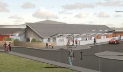 Richard Gibson Architects' photomontage of the new Eric Gray Resource Centre.