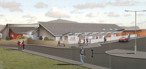 Richard Gibson Architects' photomontage of the new Eric Gray Resource Centre.