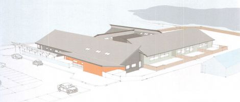 An aerial view of the planned centre.