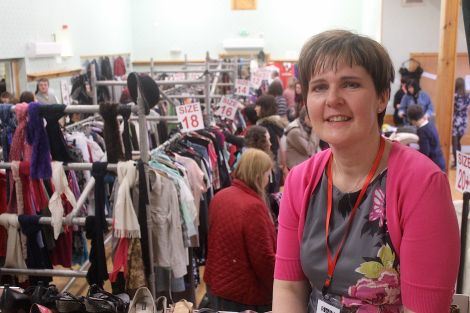 Sharon Deyell: 'the swapshop is the highlight of the year for many people' - Photo: Hans J Marter/ShetNews