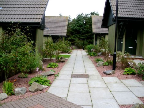 A view of the existing houses built for Hjaltland Housing Association at Nordavatn, which the new properties should blend in with.