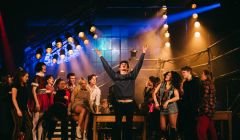 Student Joe Christie, from Levenwick, takes centre stage in a production of RENT. Photo: Louise Spence Photography