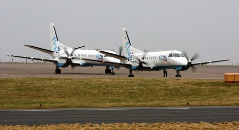 One of Loganair's Saab 2000 aircraft was struck by lightning in December.