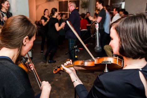 The Reid sisters brought traditional Shetland sounds to the borough of Hackney. Photo: Joe Plommer.