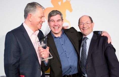 Hughson Brothers director Carl Cross with Today’s Group managing director Bill Laird (left) and ex Scottish rugby international Ian Robertson (right).