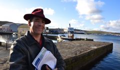 Mark Steel in town on Wednesday - Photo: Neil Riddell/ShetNews