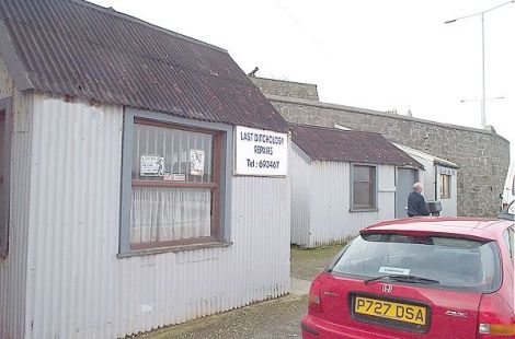 The famous Last Ditchology repair shop on The Esplanade in Lerwick.