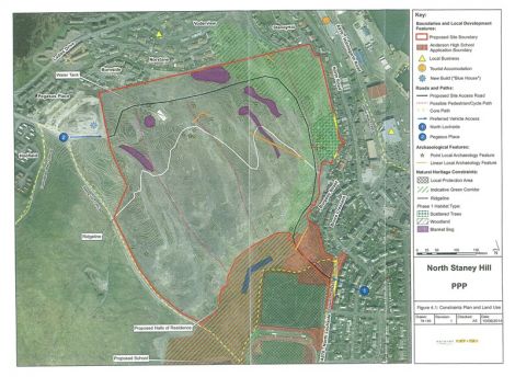 The site where between 300 and 400 homes could be built.