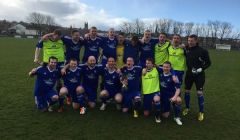 The victorious Shetland football team. Photo SFA