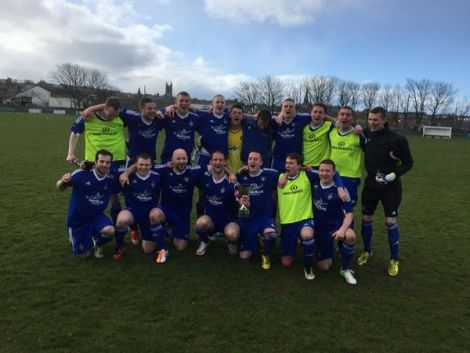 The victorious Shetland football team. Photo SFA