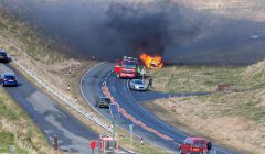 One appliance from Lerwick attended the blaze on Sunday afternoon - Photo: ShetNews