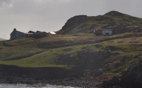 The scene of the 'serious' house fire at Noonsbrough on Monday morning.