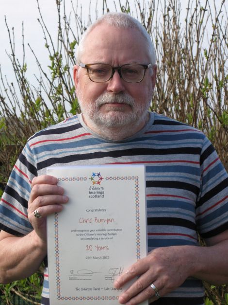 Chris Bunyan has been given a long service award.