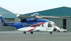 A S-92 helicopter operated by Bristow helicopters at Scatsta airport - Photo: ShetNews