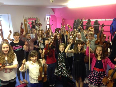 Backstage at last year's Young Fiddler of the Year. Photo: Lyn Anderson