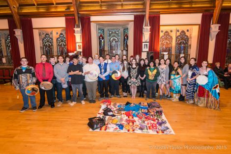 All of the Penticton and Osoyoos Indian visitors pictured with young Shetlanders who will be visiting Canada later this year. Photo: Austin Taylor