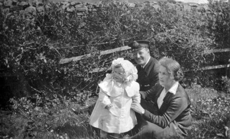 James and Hanke Adie with their daughter Esmé; the Adie family founded the bakery in 1915 - Photo: Courtesy of Shetland Museum and Archives