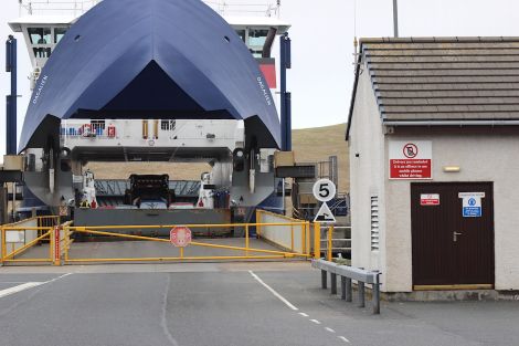 The ferry terminal at Toft, the gateway from the Shetland mainland to Yell, Unst and Fetlar.