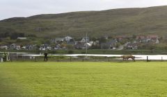 The bull is charging at bystanders at Clickimin - Photo: Emma Dawn Coote