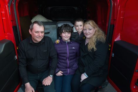 Happy together. The Simpson family Gordon, Neive, Bradley and Leona relieved after their ordeal on Saturday when you Bradley disappeared for six hours, sparking a huge search. Photo Malcolm Younger/Millgaet Media