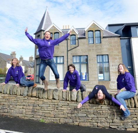 The Shetland Befriending Scheme team, from left to right: Elaine Mouat, Pauline Mackie, Lynn Tulloch, Mairi Jamieson and Laura Russell. Missing from the photo is staff member Amanda Brown.