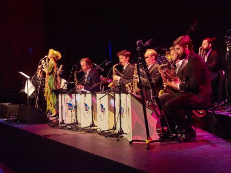 Reader performed with the Scottish National Jazz Orchestra (SNJO) in a Creative Scotland-funded venture. Photo: Chris Brown