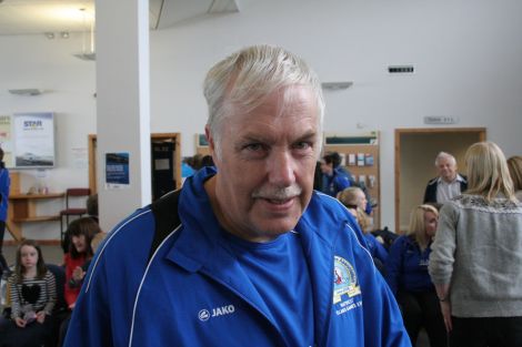 This year's Team Shetland flag-bearer Jim Work, in what he says will be his last games. Photo: Shetnews/Chris Cope